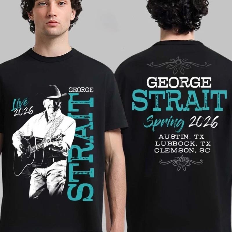 George Strait Live 2026 Texas And South Carolina Merch Spring Tour TShirt S