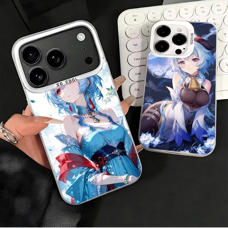 Genshin Impact Ganyu Soft Phone Case for iPhone 15 16 17 Pro Max 17Air 16E 14 Plus 13 12 Mini Shockproof Cover Back Shell