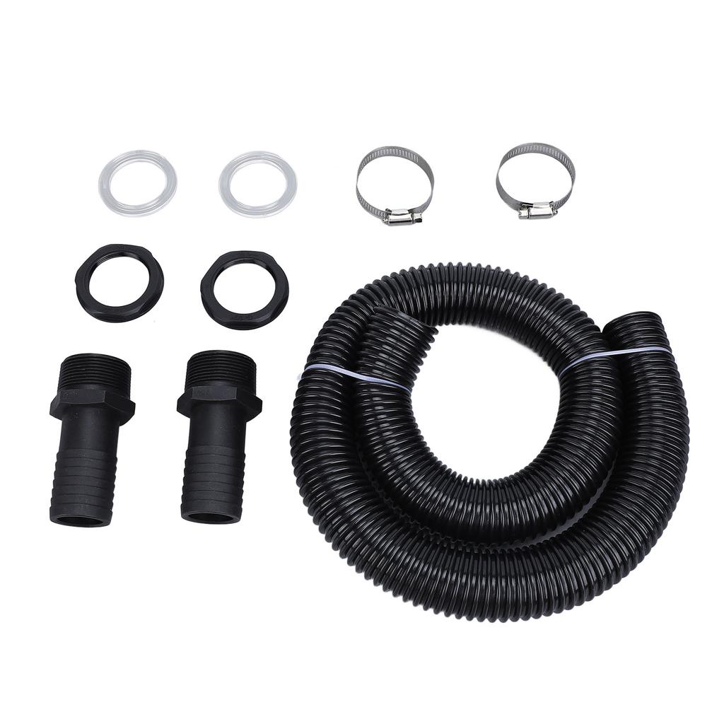 Rain Barrel Hose Connector Kit 39.4 Inch Plastic Rain Barrel Diverter Linking Kit for Rainwater