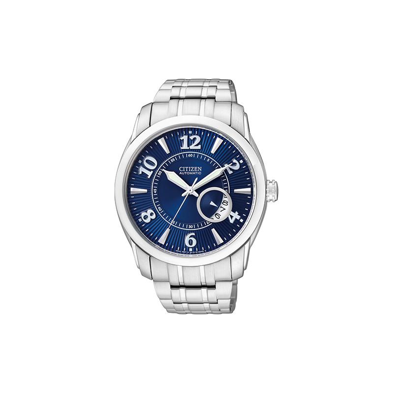 

CITIZEN Business Casual Waterproof Fashion Automatic Steel Strap Men s Watch Blue Dial NJ0020-51M синій