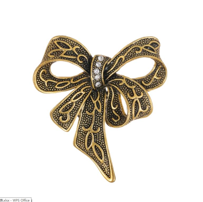 {Summer2} Fashion Simple Vintage Bowknot Brooches For Women Clothing Coat Corsage Accessries Gifts