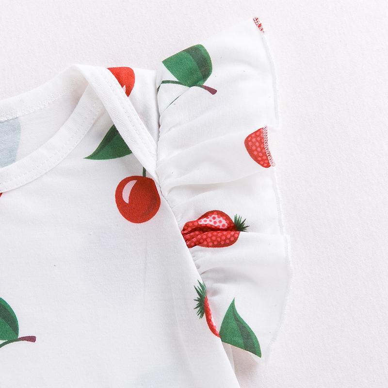 Baby Romper Summer Newborn Clothing Fruit Printed Short Flying Sleeve Romper