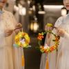 Handmade Rabbit Hoop Lamp Glowing Chenille Stems Craft Bunny Wreath Lantern  Mid-Autumn Festival