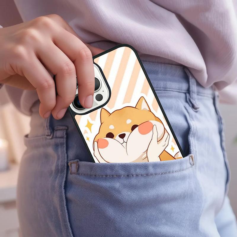 Japanese Style Tiger Cat Shiba Inu Phone Case For iPhone 17 Air 15 16e 14 13 Pro Max Coque 12 11 Pro Max PLUS Cover