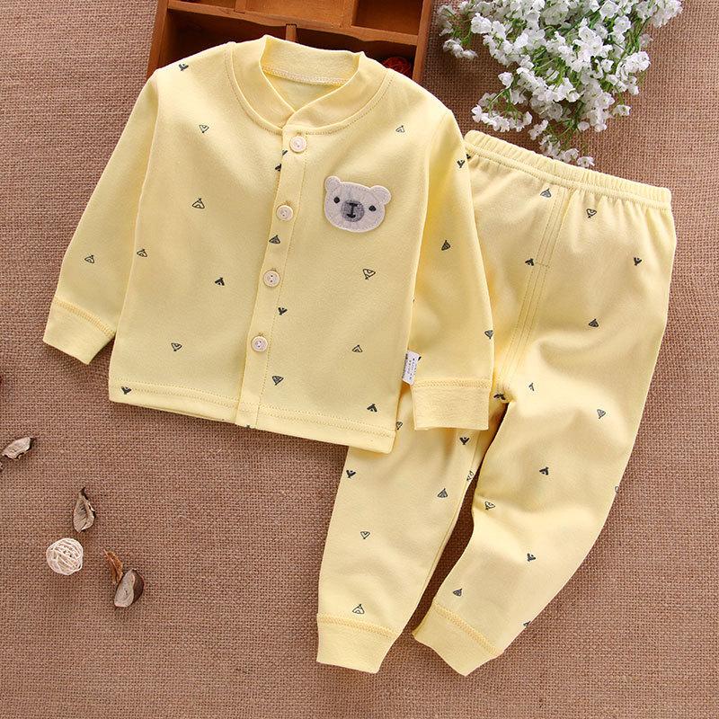 Ropa de bebé, ropa interior, camisetas para niños, pantalones, pijama para recién nacidos, conjuntos para el hogar, ropa cálida de otoño para niños y niñas