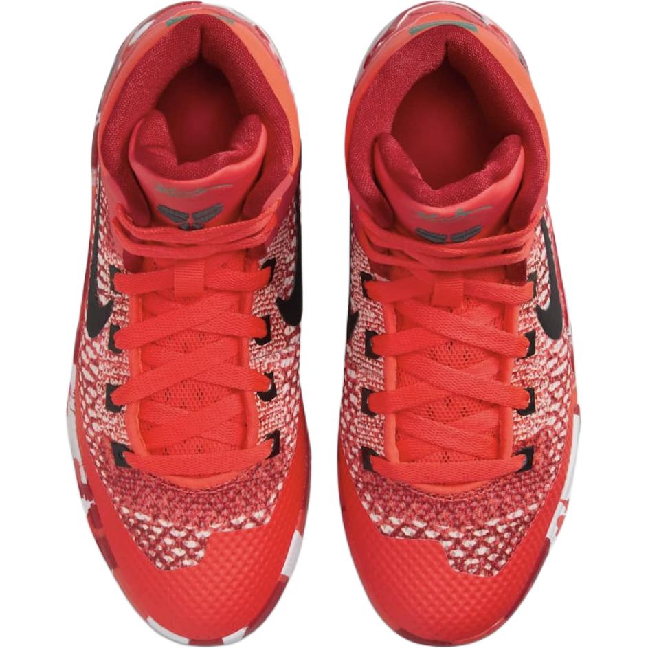 Nike Kobe 9 Elite GS Christmas 2024 Kids Sneakers Red Bright-Crimson Black HJ9446-600