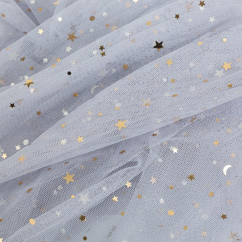 Star Printed Curtains Tulle Balcony  Screen Sheer Curtain Living Room Window Tulle Wedding Ribbon Organza Mesh  DIY  Topper Supplies