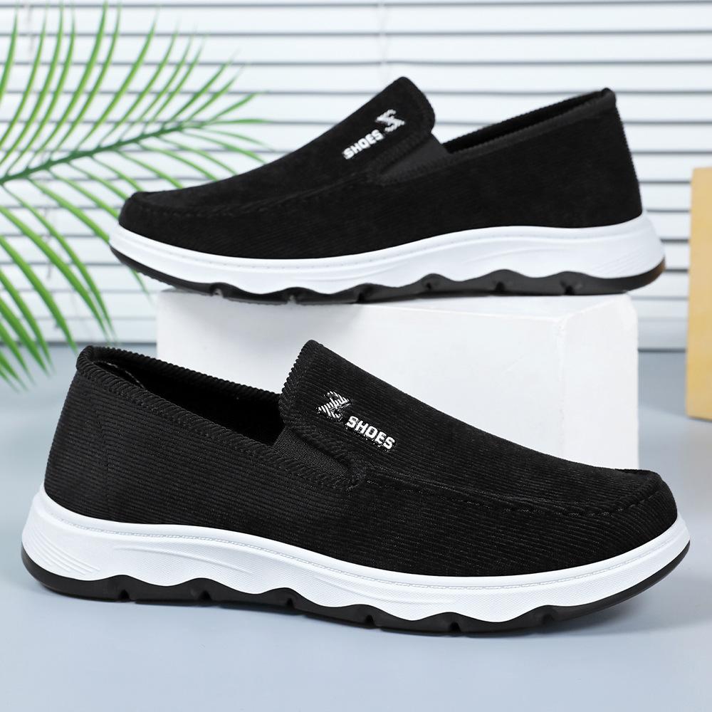 Shoes Men's Cloth Shoes Breathable Single Shoes Casual Shoes Versatile Men's Shoes Soft Sole Comfortable Fly-woven Shoes