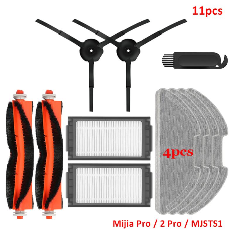 Main / Side Brush Hepa Filter Mop Cloths Main Brush Cover For XiaoMi Mijia Robot Vacuum-Mop Pro / 2 Pro / MJSTS1 Spare Parts