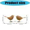 2Pcs Exquisite Decorative Ornament Metal Bird Decorative Ornament Figures Rusty Metal Bird Home Decoration