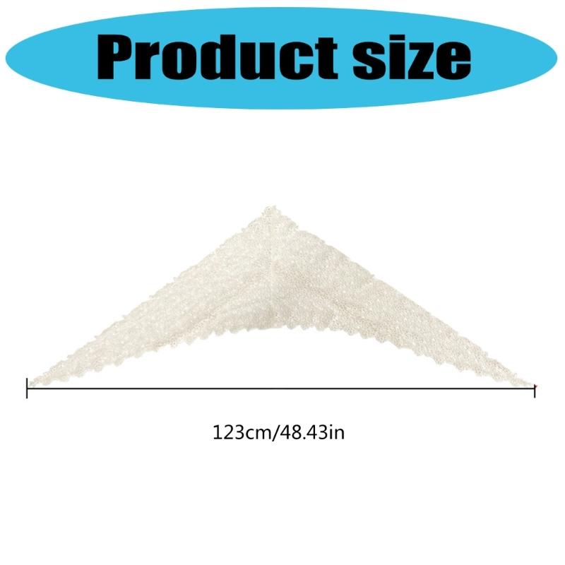 Floral Lace Scarf Korean Style Lightweight Cotton Neckerchief Stylish Shawl for Women Casual Office Party Accessories