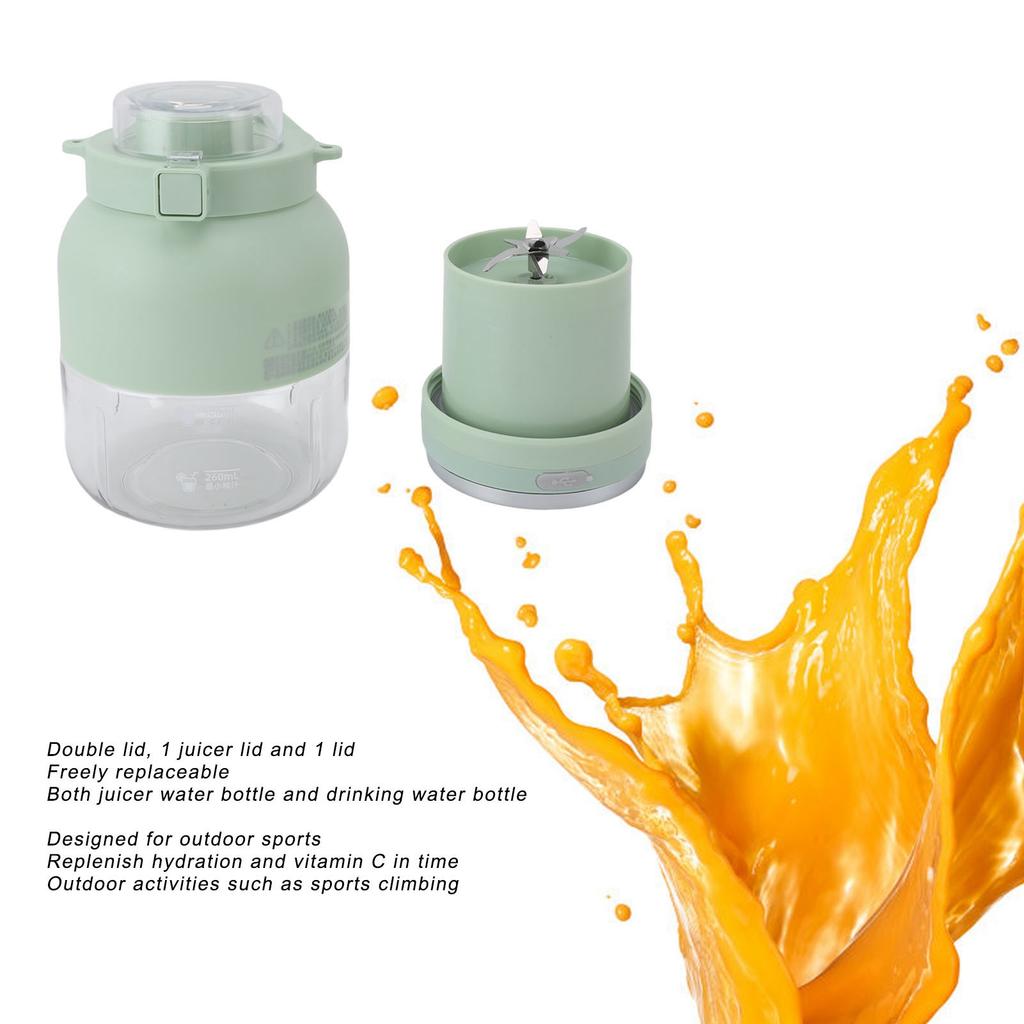 Mini Portable Blender Cup Electric Juicer Automatic Sports Water Bottle Light Dual Use for Outdoor Fitness