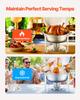 5 Qt 2 Pack Round Chafing Dish Buffet Set Full-Size Pan Stainless Steel