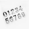 New 3D Digits 0-9 Number Silver Sticker 5cm Plate Sign Hotel Silvery Door Number Plaque Modern Plated for Home Decoration
