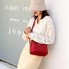 Solid Color Nylon Shoulder Bag Korean Style Canvas Bucket Bag Fashion Women Crossbody Bag  Student