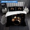 3-teiliges Trommelset Bettwäsche-Set, inklusive 1 Bettbezug und 2 Kissenbezügen. Perfekt für Schlafzimmer, Wohnheim, Weihnachtsgeschenk für Fans