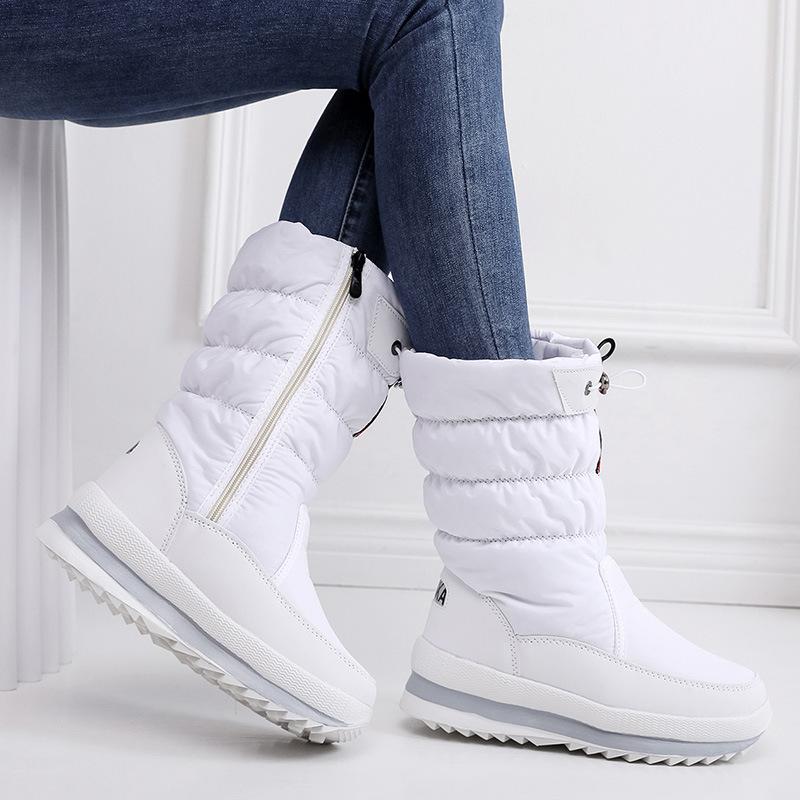 Fashion Women's New Winter Thick Warm Snow Boots Are Simple Comfortable Versatile Anti Slip Fashionable Women's Cotton Shoes