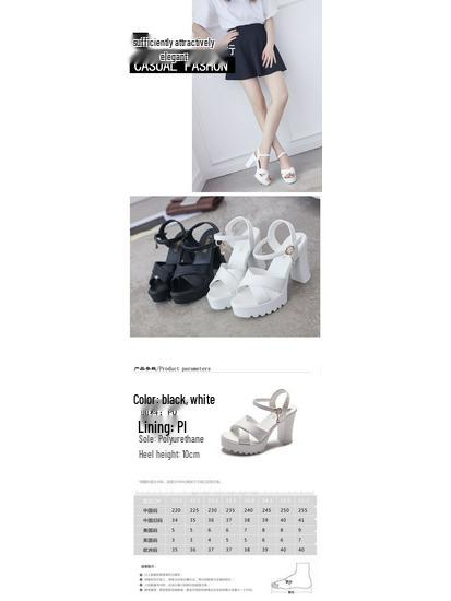 Women's 2024 Summer Rhinestone Buckle Chunky Heel One-Strap Sandals