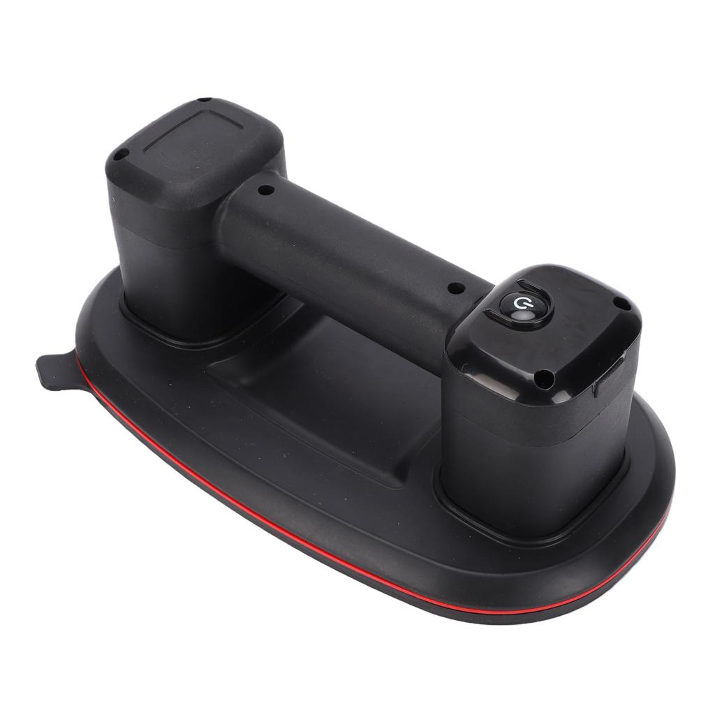 Electric Vacuum Suction Cup LCD Display Dual Motor Cordless Glass Lifter 660lb 300kg Suction Force Black