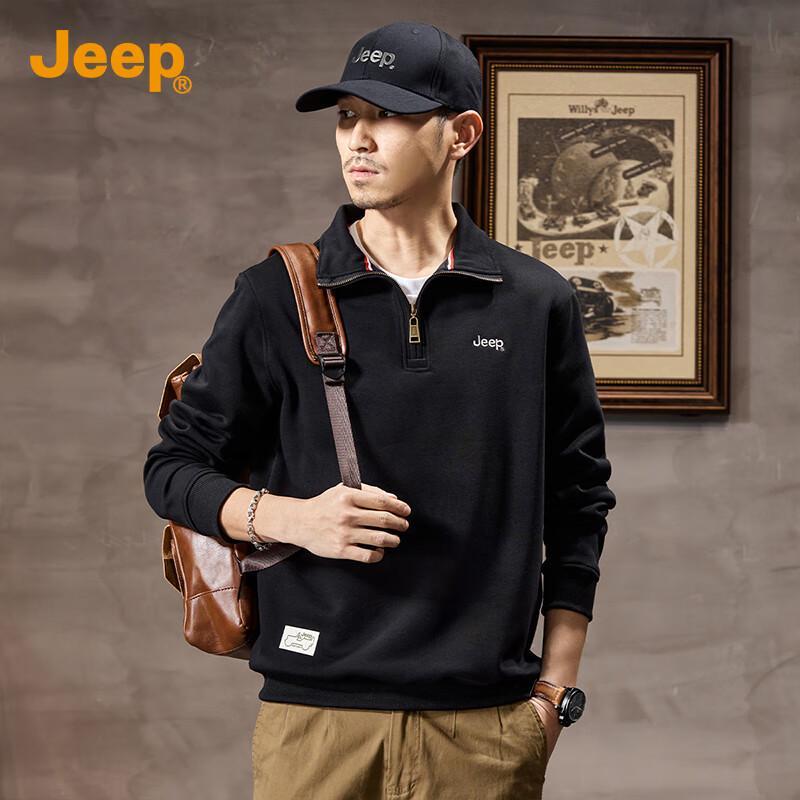 

Jeep Men s Polo Collar Sweatshirt 2XL