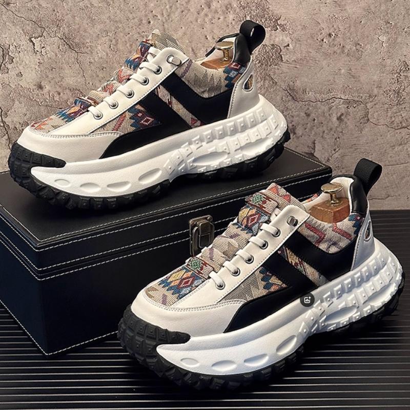 Fashion Trendy Men's Shoes, Thick-soled Dad Shoes, Breathable Height-increasing Sports and Casual Shoes, Men's Embroidered Shoes B34