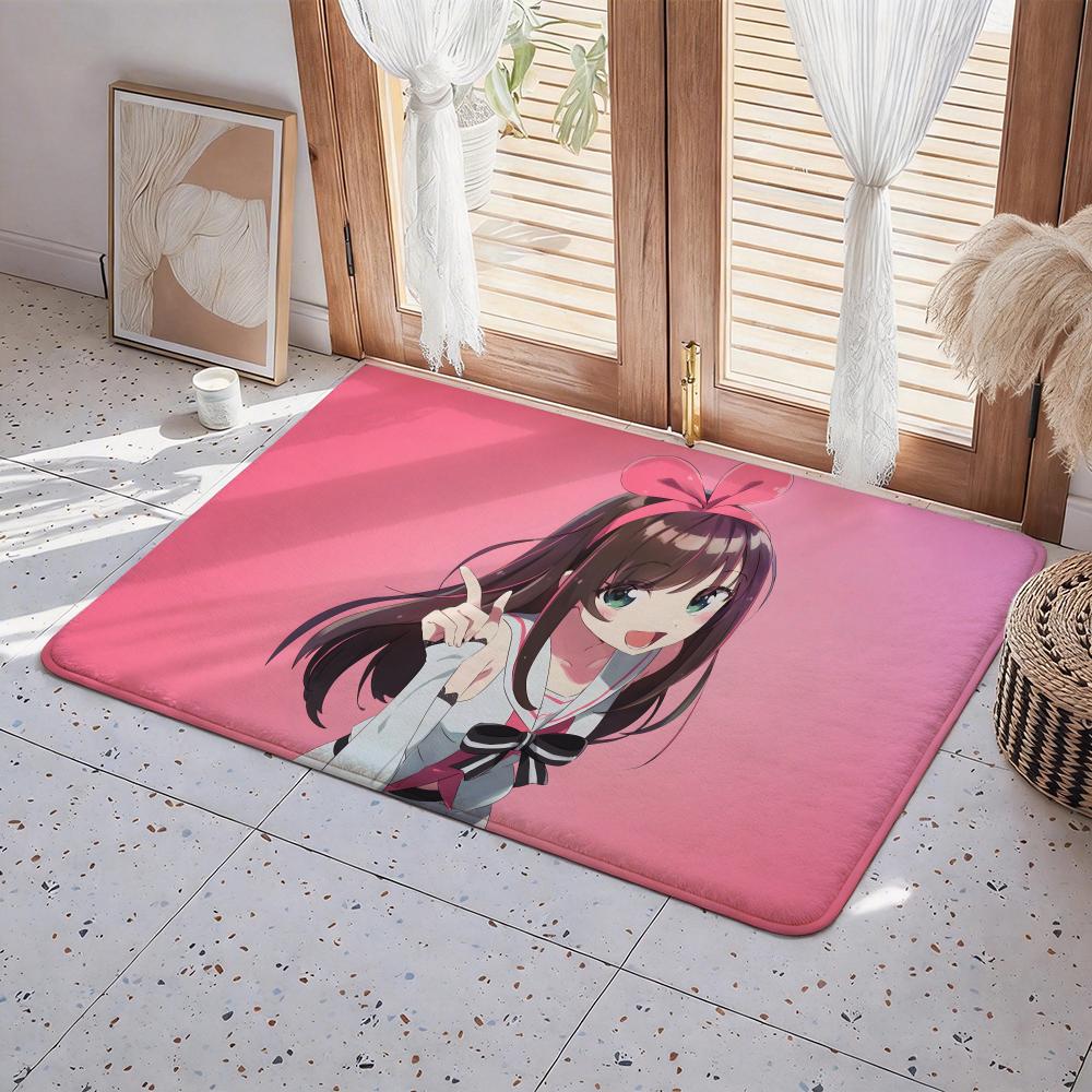 Character K Kizuna AI Floor Mat Eco Flannel Doormat Non Slip Odorless Indoor Floor Rug Soft Short Plush Home Mat