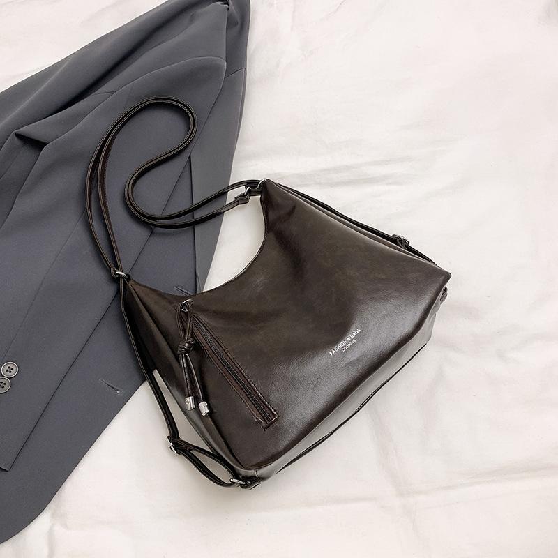 Simple Faux Leather Tote Bag New Commuter Shoulder Bag for College Students