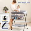 Height Adjustable Baby Diapers Changing Table Foldable Multifunctional 0-3 Years Old Newborn Care Diaper Nursing Table