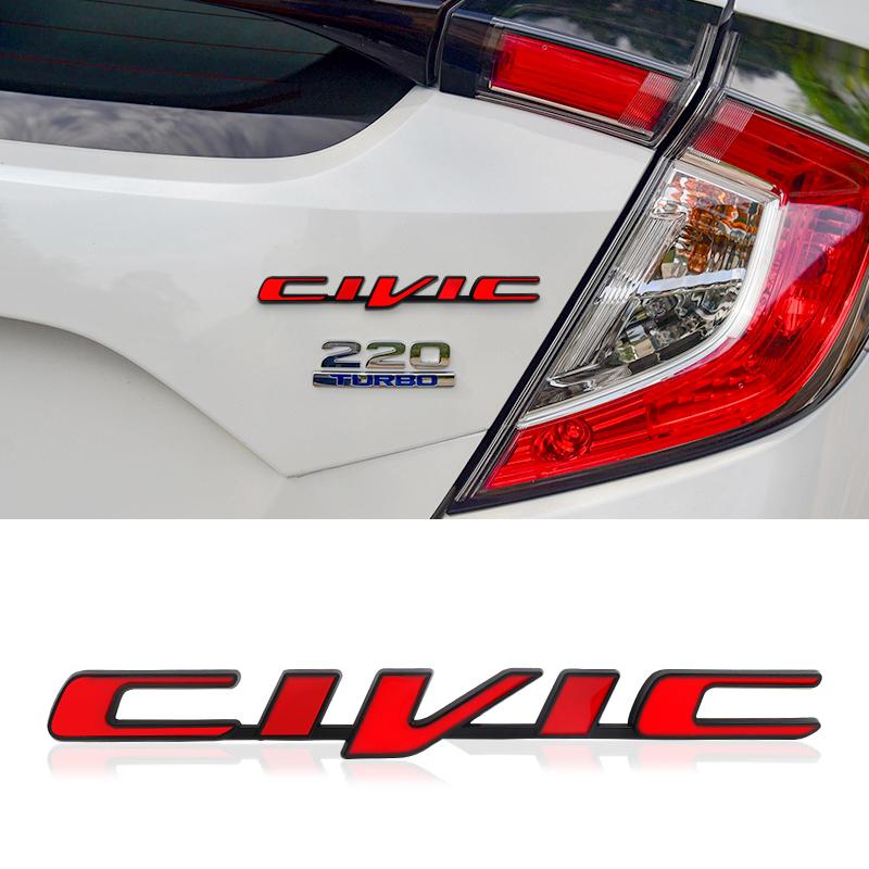 3D Metal Ivtec Letter Emblem Badge Decal Car Styling For Honda Civic Logo Car Rear Tail Trunk Stickers Decals Auto Accessories akf256
