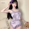 Chuxin Ice Silk Sweet & Spicy Pajama Set with Lace Temptation
