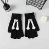 Korean Version of Touch Screen Gloves for Couples In Winter Thick for Men and Women New Cute Knitted Split Finger Thickened Warm Cycling Fingerless
