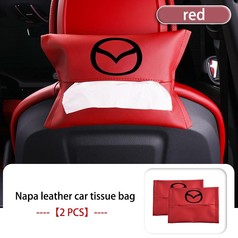 For Mazda Car Tissue Bag Seat Back Hanging Sun Visor Armrest Paper Towel Box 2 3 5 6 Axela Atenza Speed 6 CX3 CX4 CX5 CX7 CX8 W5