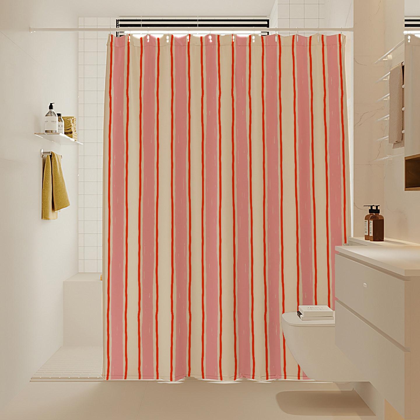 Dunika Chen Vikama Bathroom Shower Curtain Blocking Curtain, Bath Shower Dry And Wet Separation, Waterproof And Mildew-Proof Decor