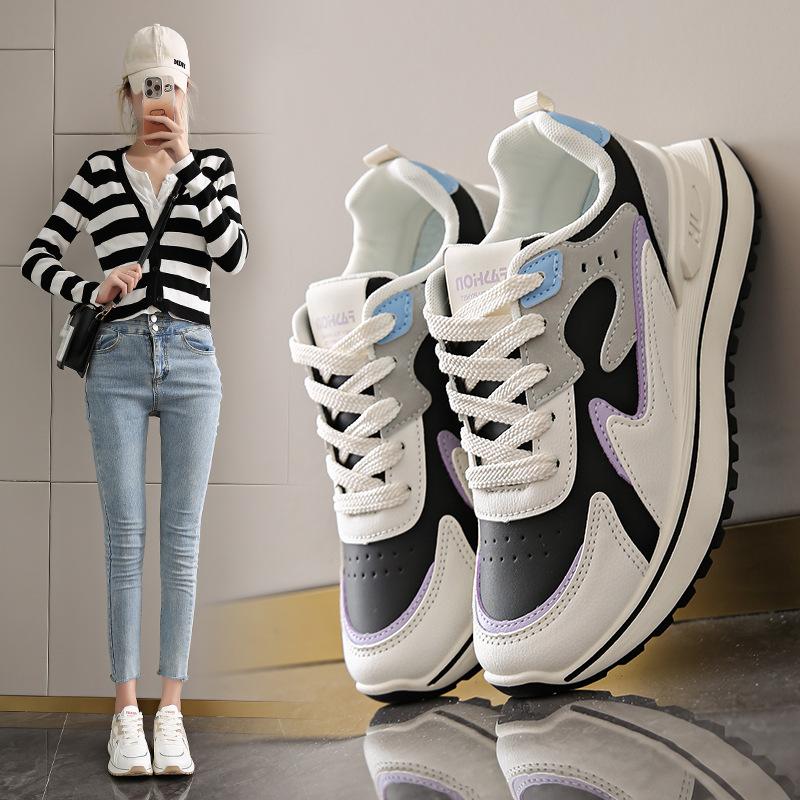 2025 New Women's Shoes Clearance Casual Sports Shoes Soft Sole Non-slip Wear-resistant Dad Shoes Versatile and Lightweight Running Shoes Women