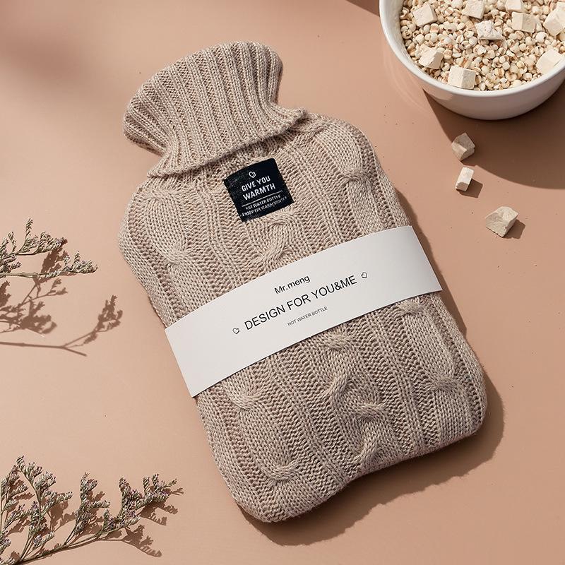 Plush Hot Water Bottle - Warm Belly & Hand Warmer for Women, Students, Large & Small Sizes, Cute Design