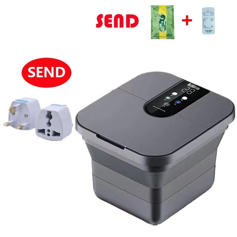 

Полностью автоматическая ванночка для ног с подогревом и массажем, электрическая, бытовая, с постоянной температурой, складное ведро для замачивания ног