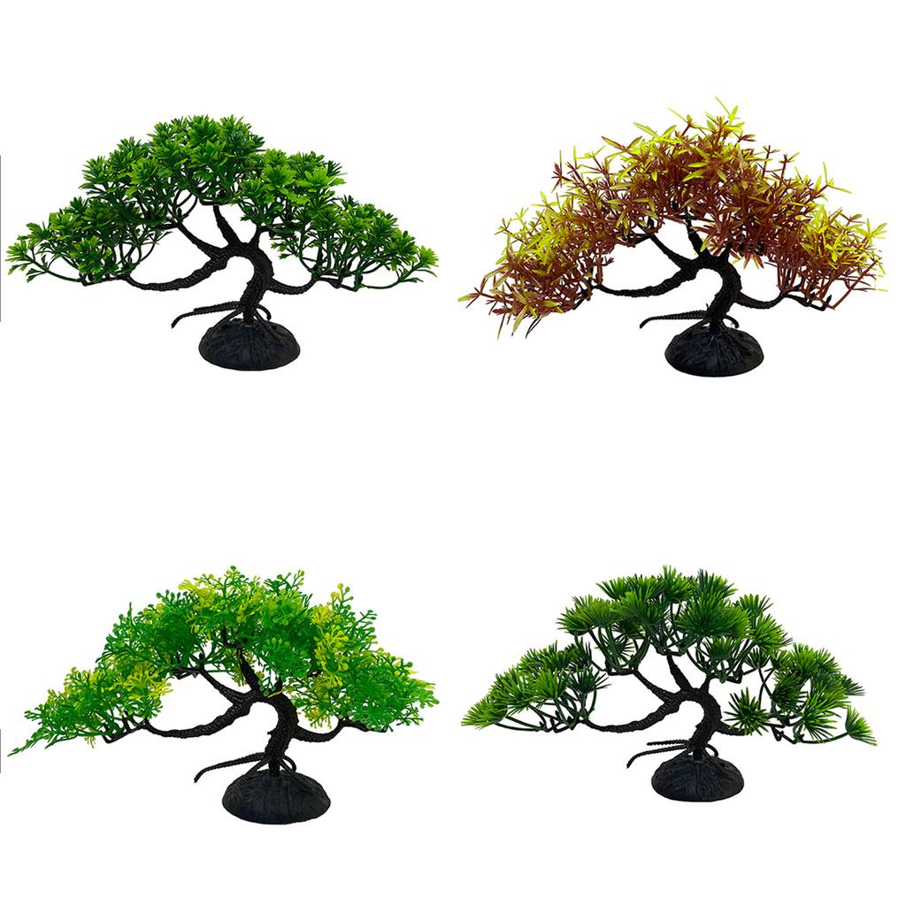 13cm Plastics Plant for Aquarium Artificial Tree Underwater Aquatic Grass with Pedestals for Fish Tanks Decorations