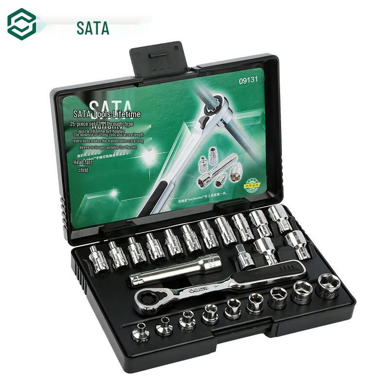 SATA 09131 25-Piece 13mm Pass-Through Socket Set 13mm