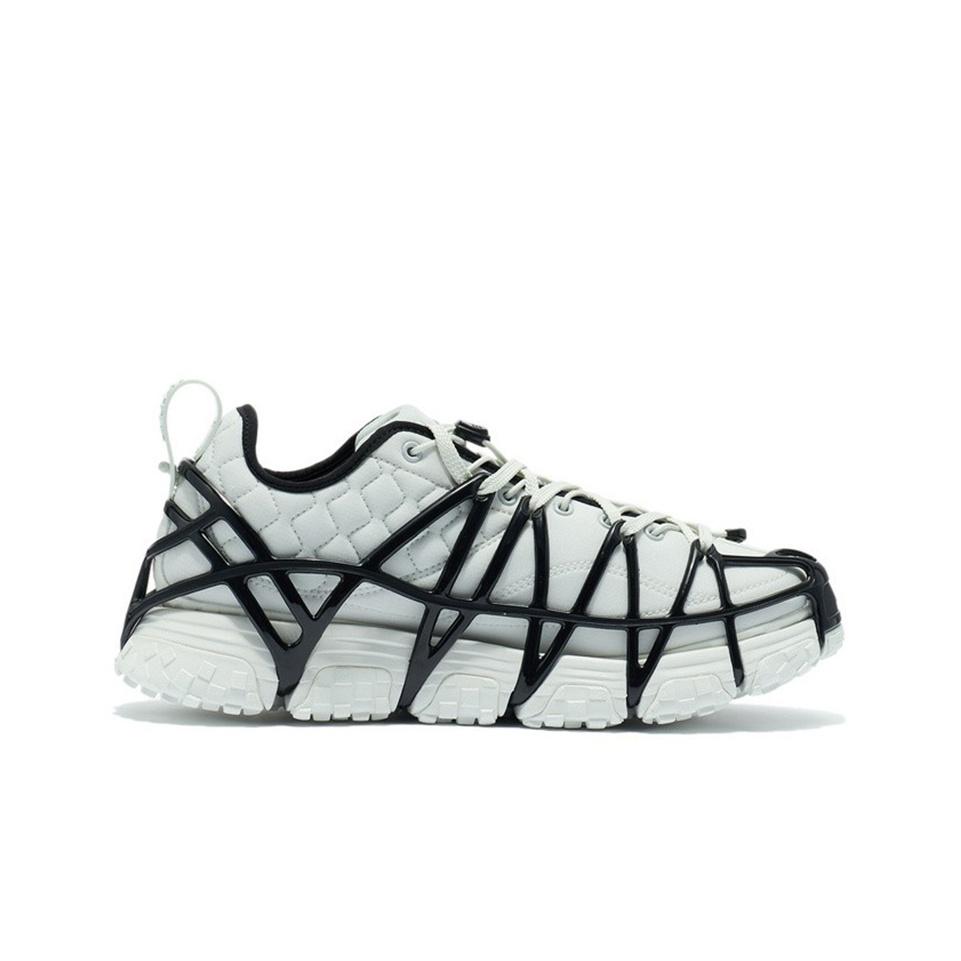 Li Ning Mix Ace Trendy nízké sportovní volnočasové boty Pánské tenisky Mrazivě bílá Černá ARYR013-5
