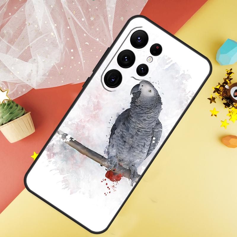 African Grey Parrot Phone Case For Samsung Galaxy S26 S25 S24 S21 S20 S22 S23 Ultra S10 Plus S25 FE Cover Coque