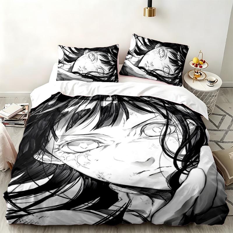 Hyuga Hinata 3pc Set Perfect for Bedroom Use Comfortable Bedding Set Includes a Duvet Cover and Two Pillowcases Ideal Birthday or Christmas Gift