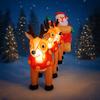 10.17FT Christmas Inflatable Toys Santa Claus Sleigh Reindeer Supplies Home Ornament Festive Gift LED Lit Xmas Yard Decoration
