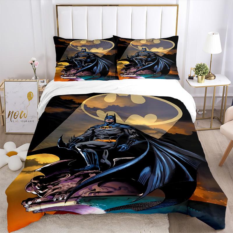3pcs Batman Duvet Cover Set (1 Duvet Cover + 2 Pillowcases, No Core) - Comfortable, And Breathable Bedroom Decoration yy251104033