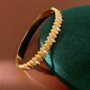 Gold Layered Zircon Buckle Stainless Steel Bracelet – Chic, Versatile Luxury Jewelry for Women