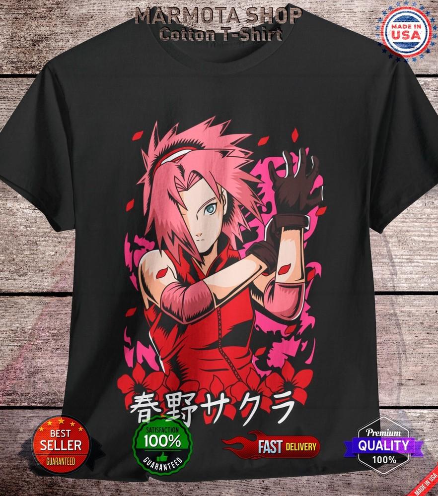 

Sakura Haruno Shirt Naruto Shippuden Kakashi Anime Unisex Tee T-Shirt All Size S