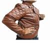 Women's Brown 100% Genuine Soft Leather Quilted Biker Jacket, Women's Brown  Lambskin Leather Slim Fit Moto Jacket, Ladies Jacket, Wife Giftv