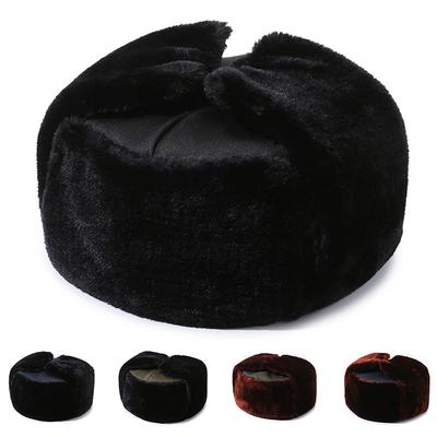Winter Hat Outdoor Thickened Cold-proof and Warm Lei Feng Hat Men's Windproof Northeast Cotton Hat Ski Hat