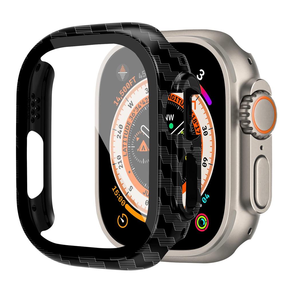 Glass+case For Apple Watch Ultra 2 3 49mm smartwatch PC Bumper+Screen Protector Tempered Cover iwatch series band Accessories