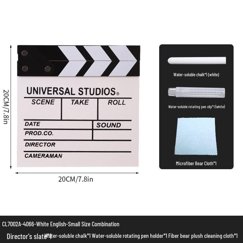 Professional Black and White Acrylic Movie Clapboard Ornament