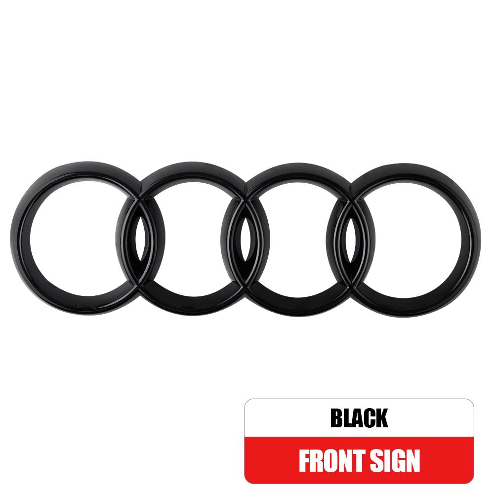 Car Styling 3D ABS Hood Front Bonnet Grill Rear Trunk Emblem Cover For Audi A4L Q2L Q3 Q5 Q7 Q8 S4 S5 S6 S7 R8 A5 A6L A7  A4 A3